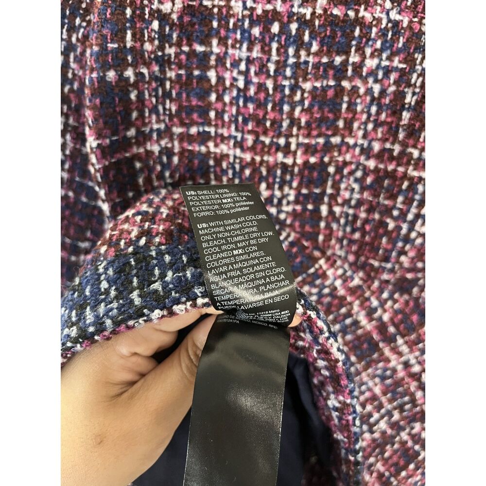 White House Black Market Tweed Stylist Jacket in Hollyhock Combo Size 8 - NWT - Picture 4 of 8